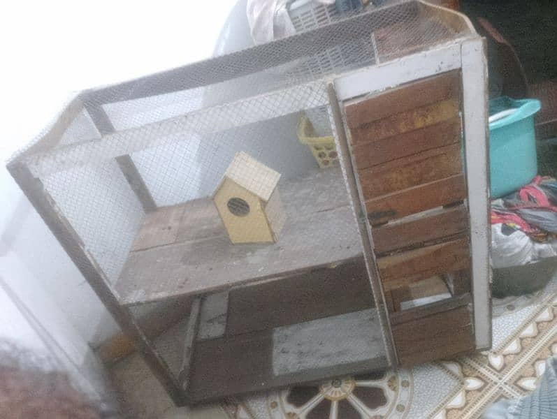 wooden cage for birds and hens. 3