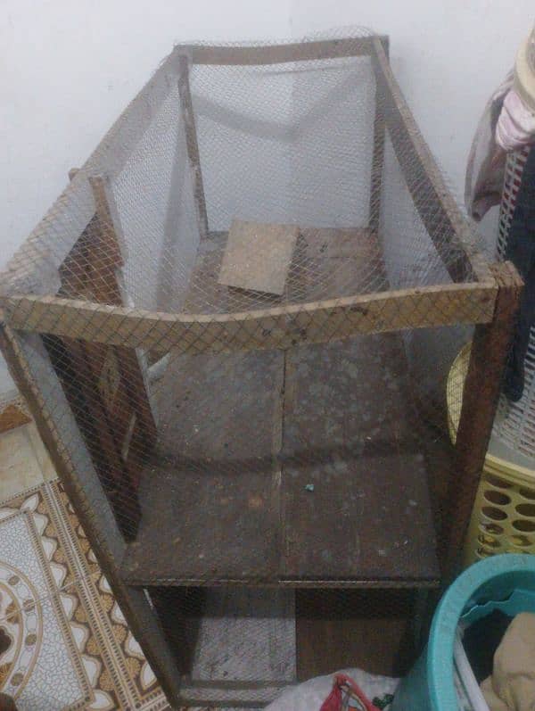 wooden cage for birds and hens. 4