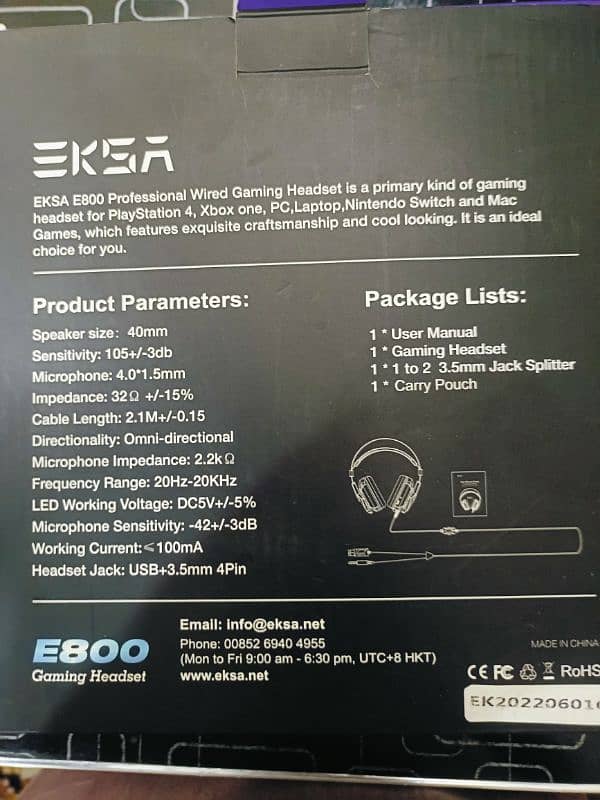 EKSA Gaming Headset E800 3