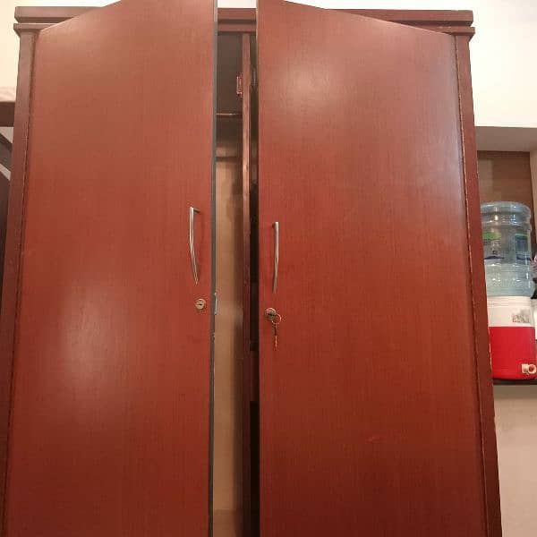 Two door wooden cupboard for sale 3