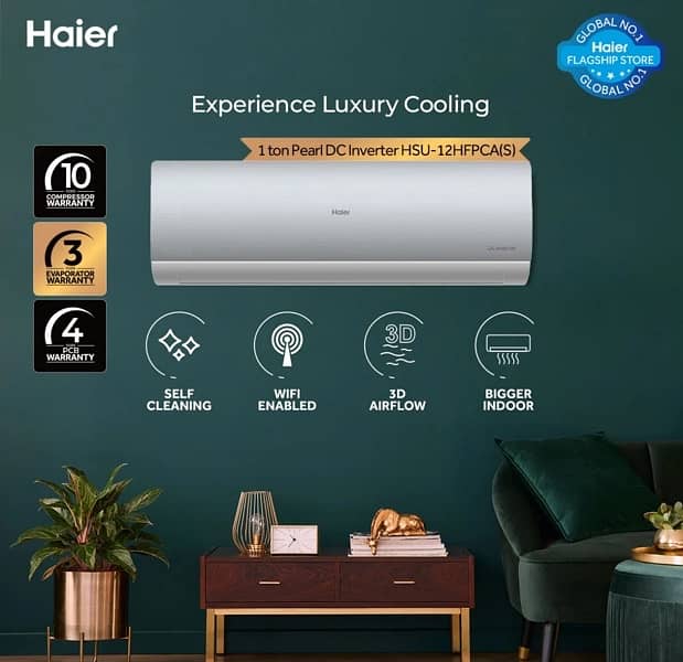 haier pearl 1 ton Dc Inverter 3 months used only 3