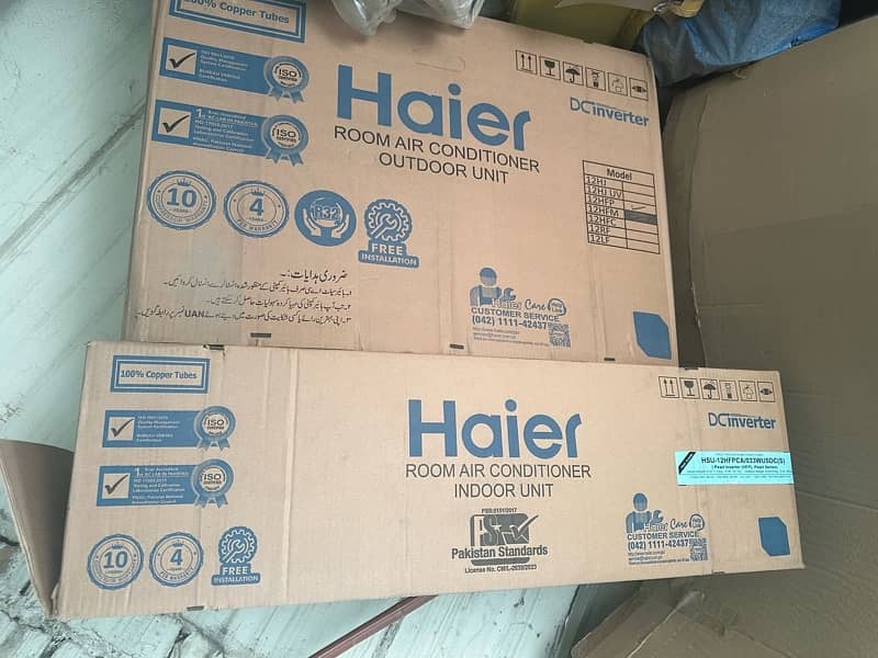 haier pearl 1 ton Dc Inverter 3 months used only 7