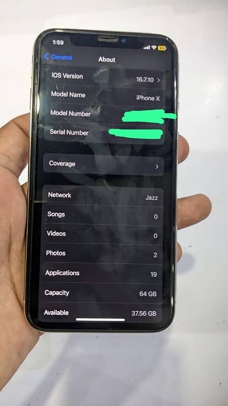 iPhone X PTA Approved 64GB 3