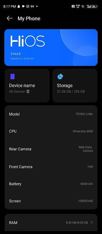 Tecno Pova 5 Pro 5g Only exchange 4