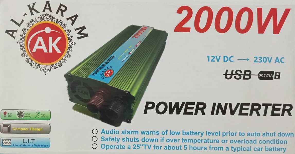 2000W INVERTER DC 12V TO AC 220V (AL-KARAM) 0