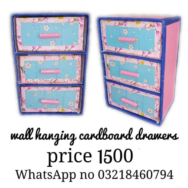 wall hanging cardboard drawers 3 in 1 0