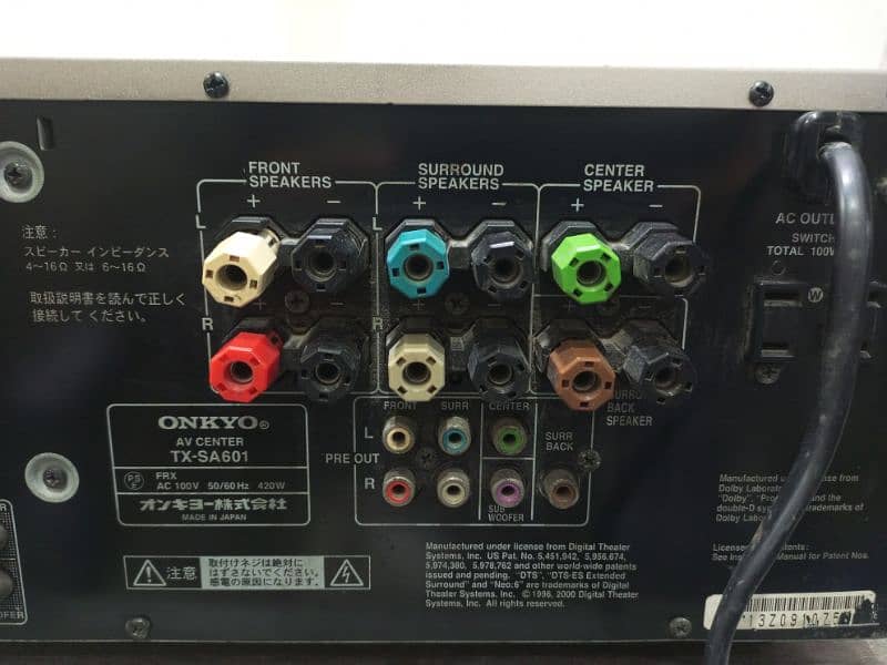 ONKYO  amplifier 110v model TX, SA601 without supply 5