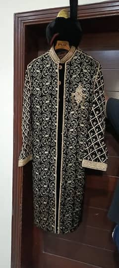 Black Sherwami For Grooms