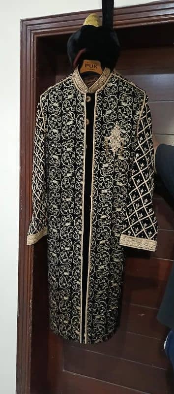 Black Sherwami For Grooms 0