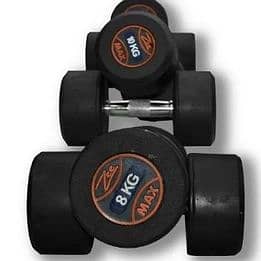 Rubber coated great qualituy dumbells at 320 per KG 1