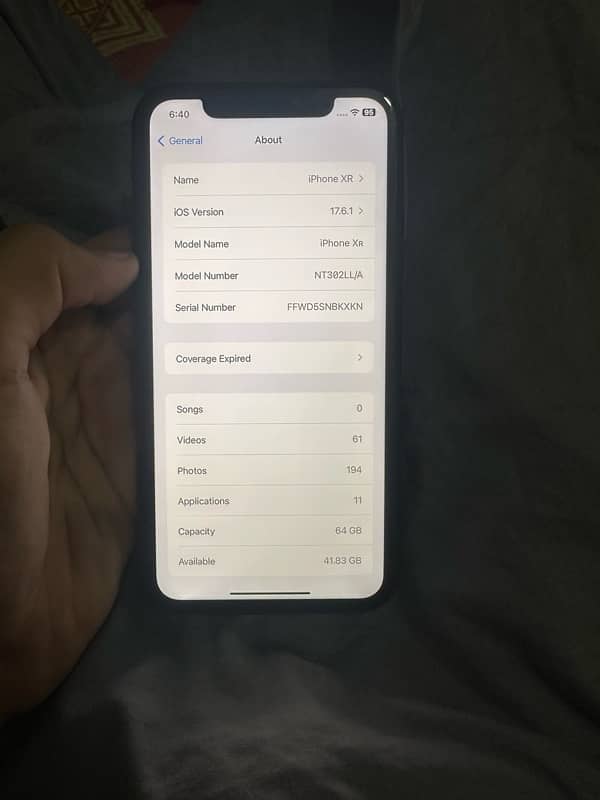 IPhone XR JV 87% BH 64GB 6