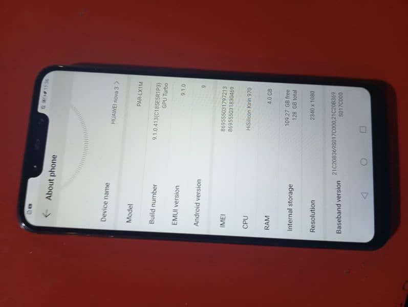 huawei nova 4 128 dual sim all ok good condition 9/10 3