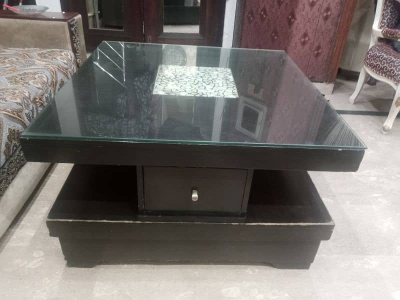 3*3  canter table with 8mm glass on top 1