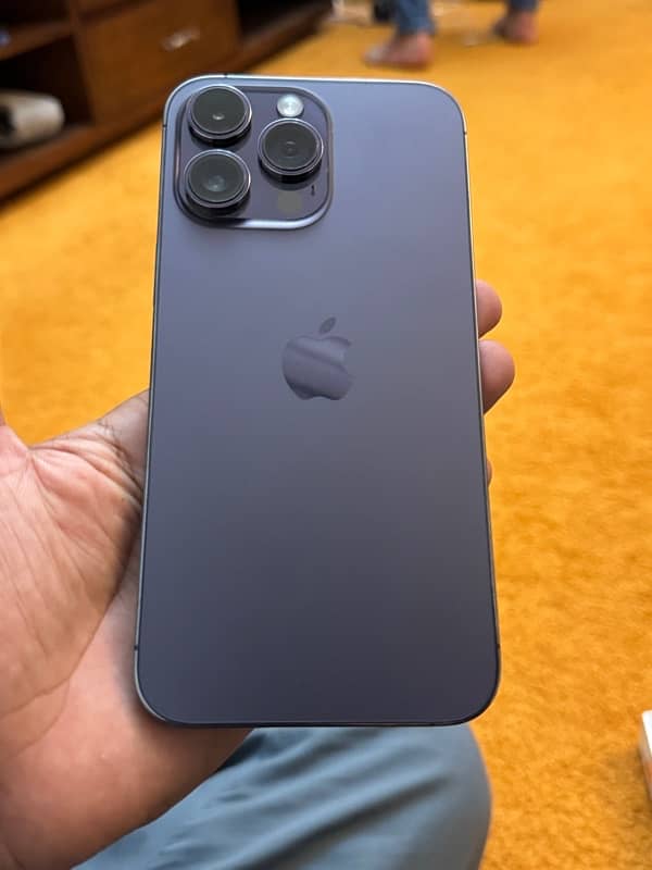 Iphone 14 pro max deep purple complete  box 5