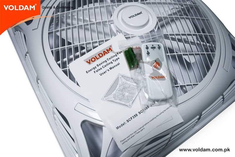 voldam false ceiling fan 2+2 18 2 year warranty 03212030028 what's app 7