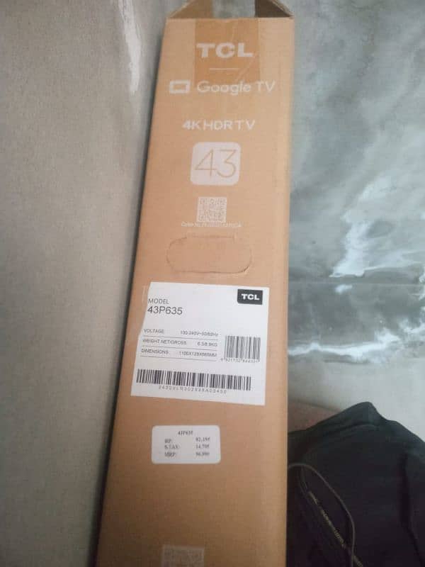 TCL Google tv 43 inc model p635 6