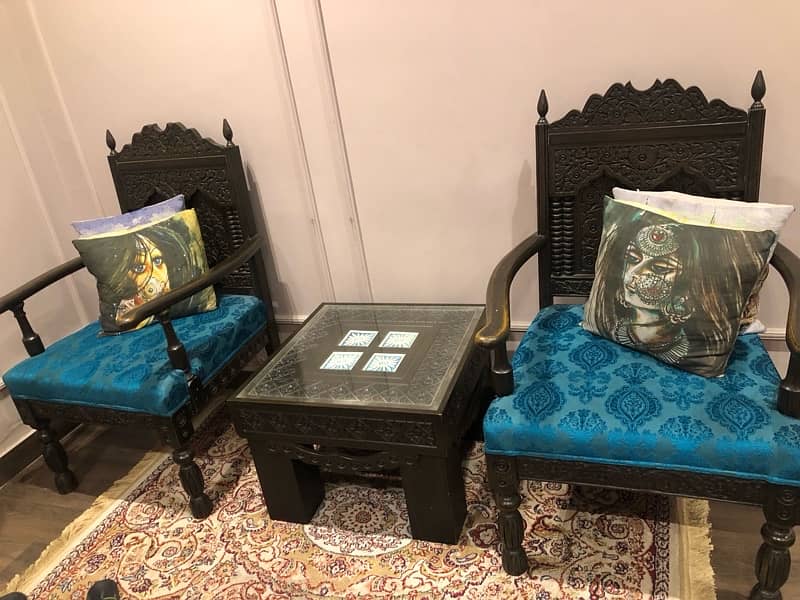 Antique Chairs with table 0