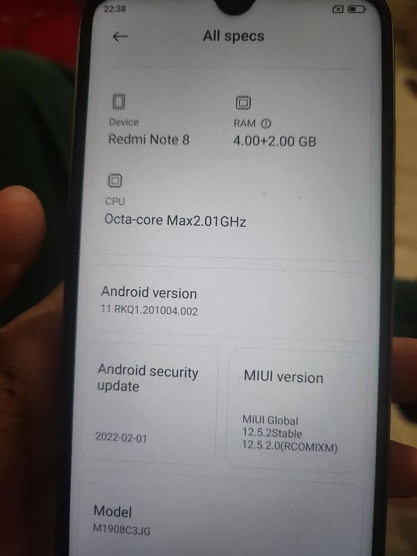 Redmi Not 8 4+2/128 0