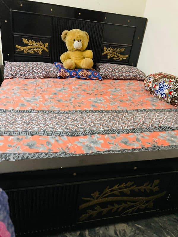 New style wooden king bed 6