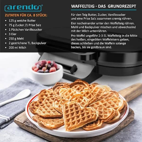 Arendo Waffle Heart Silvercrest Germany (Whatsapp-03171386962) 1