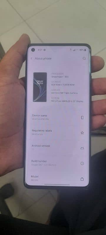 oneplus 8 uw model single sim life time approved exchange possible 1