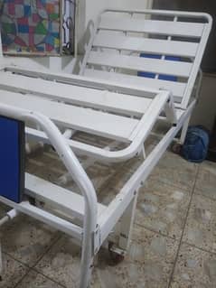 Double folding Hospital patient bed for sale.