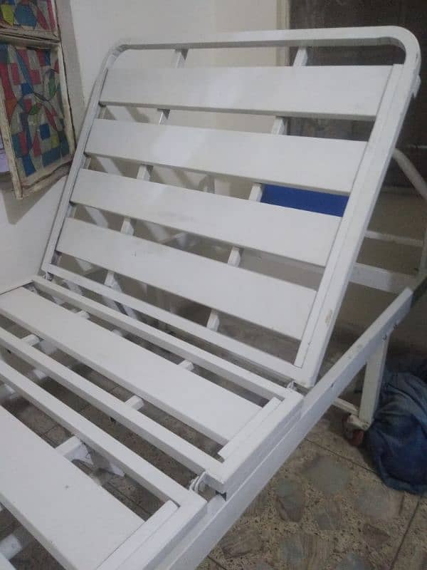 Double folding Hospital patient bed for sale. 1