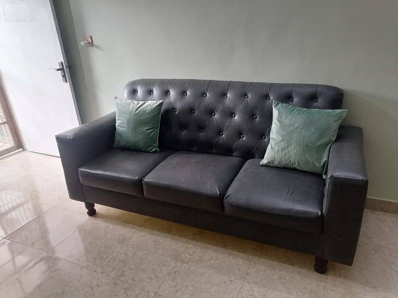 5 seater leather sofa set 0