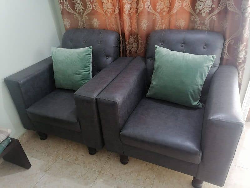 5 seater leather sofa set 2