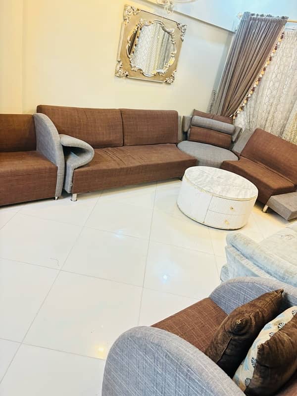 L shape sofa plus 2 single sofa for sale 0