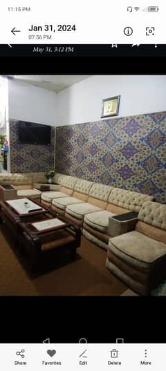 7 seater sofa set available