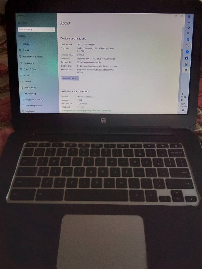 Chromebook with widow 10 installed 6