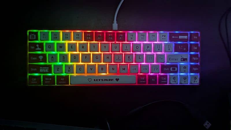 68 keys fully mechanical keyboard 0