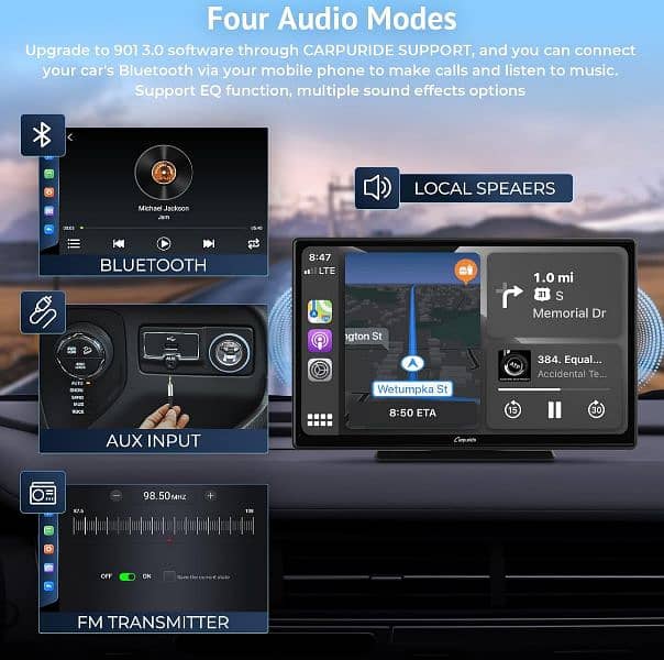 Carpuride 2022 Newest 9 inches Wireless Carplay & Android Auto Car 1