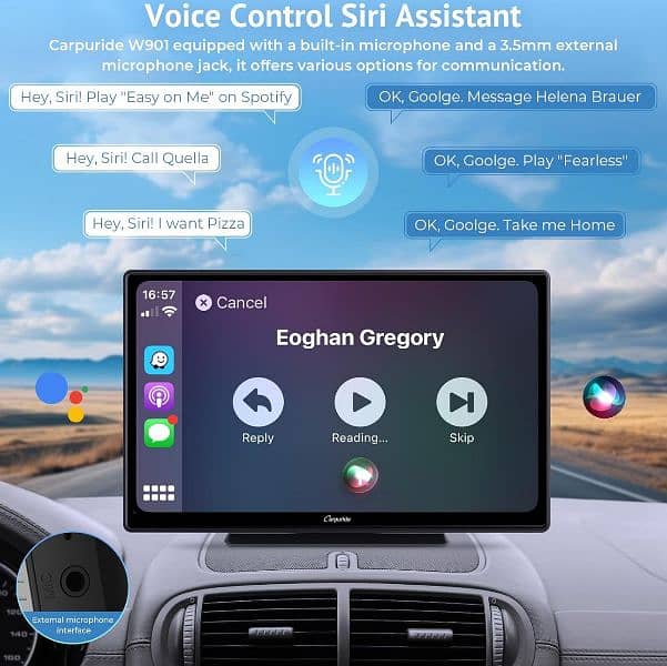 Carpuride 2022 Newest 9 inches Wireless Carplay & Android Auto Car 4