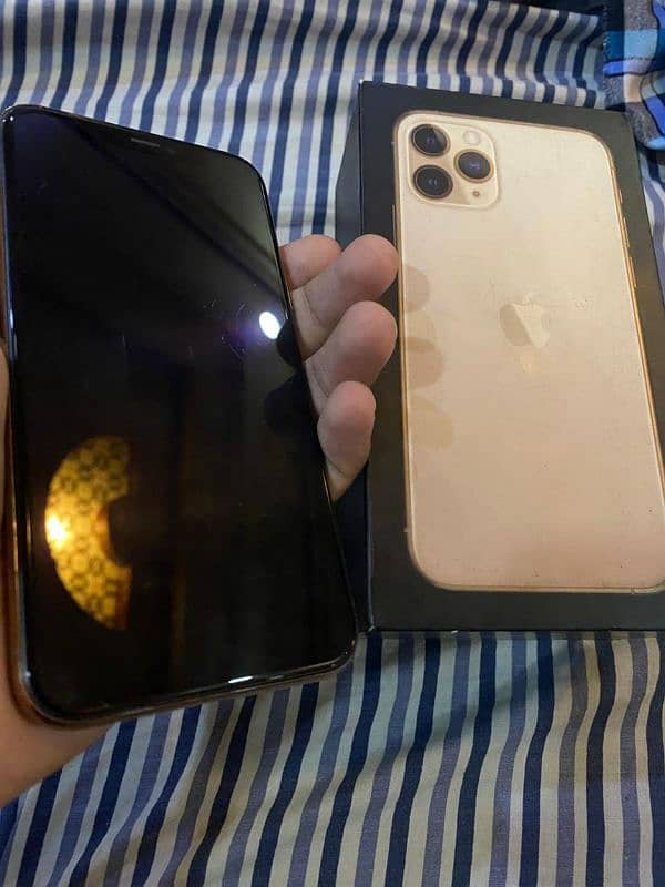 iPhone 11 pro gold PTA Approved with box 1