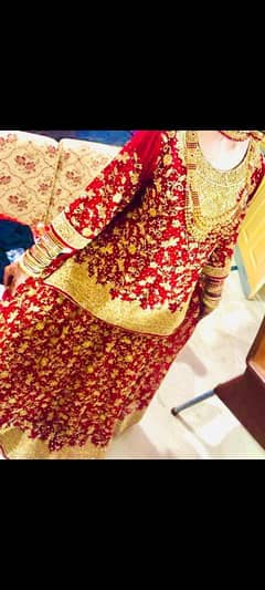 bridal lehnga red colour medium size