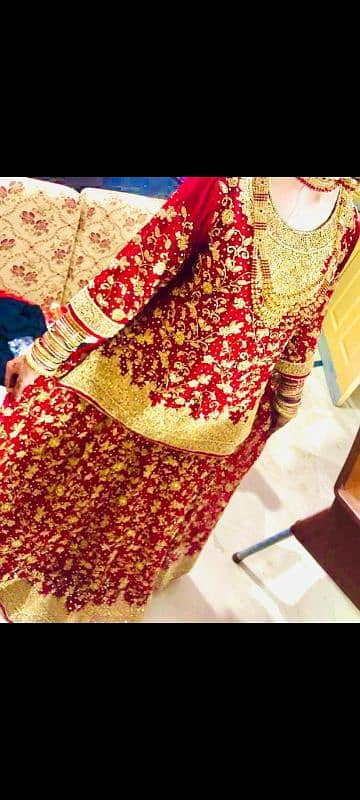 bridal lehnga red colour medium size 0