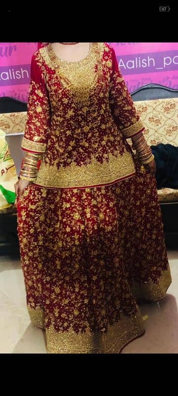 bridal lehnga red colour medium size 2