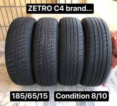 4tyres set 185/65 R15 ( ZETRO C4 )(condition 8/10)