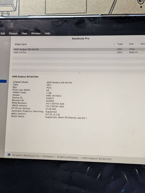 MACBOOK PRO 2015 15 INCH 256GB R9 GRAPHIC CARD TOP SPEC 5