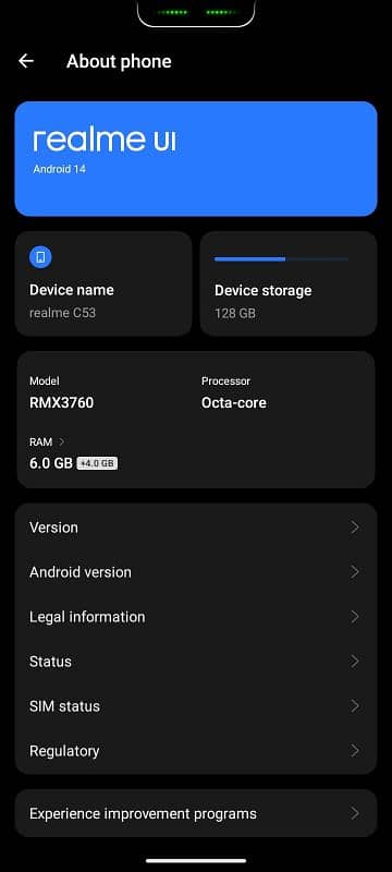 Realme C53 6+4/128gb, Black, 7 Month Warranty 6