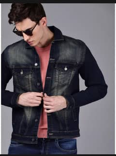 denim jacket for mens casual style export quality winter fabric. denim