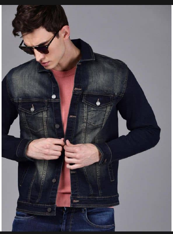 denim jacket for mens casual style export quality winter fabric. denim 0