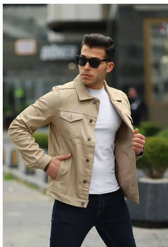 denim jacket for mens casual style export quality winter fabric. denim 13