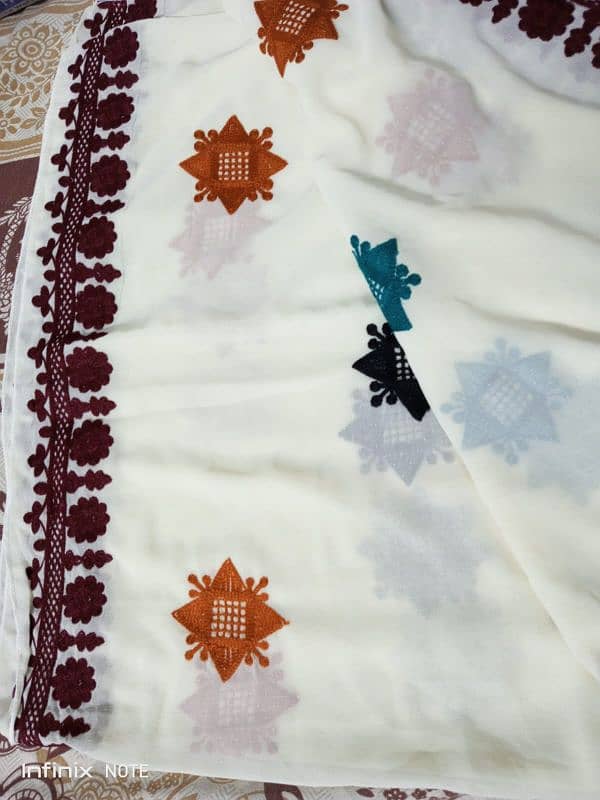 Beautiful embroidery shawal. 0