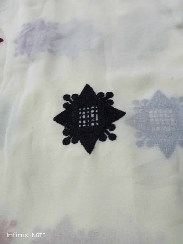 Beautiful embroidery shawal. 9