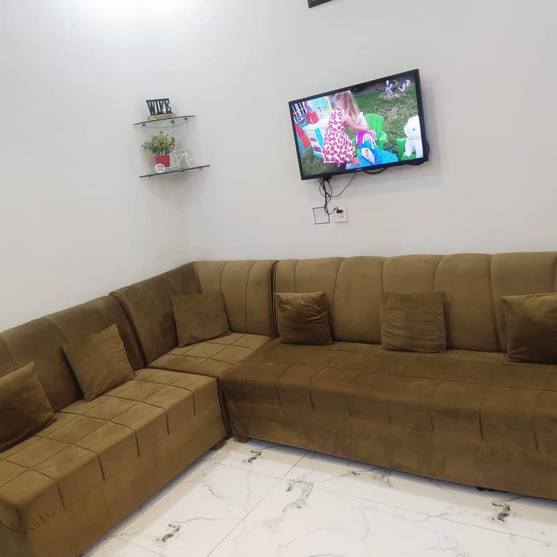 7 Seater L Shaped Corner Sofa with 6 Cushions 3