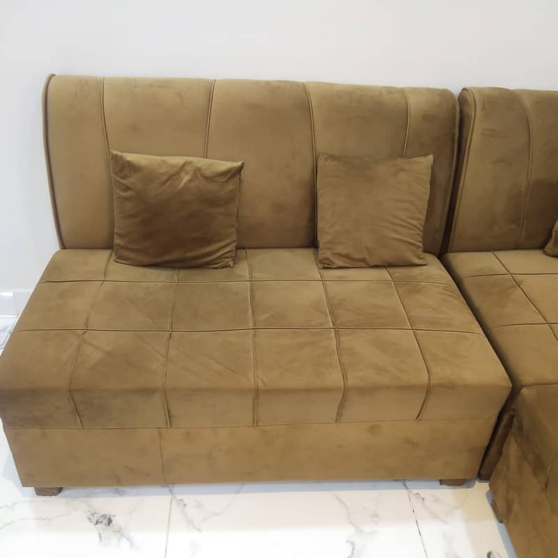 7 Seater L Shaped Corner Sofa with 6 Cushions 6