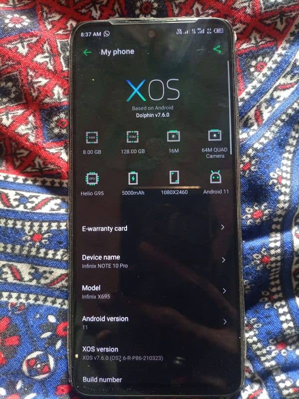 Infinix Note 10 pro.   8/128 processor G95 1